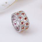 Ruby Accent Band Ring 5290