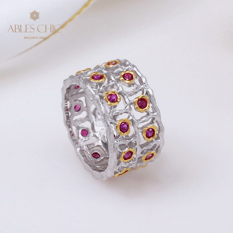Ruby Accent Band Ring 5290