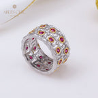 Ruby Accent Band Ring 5290