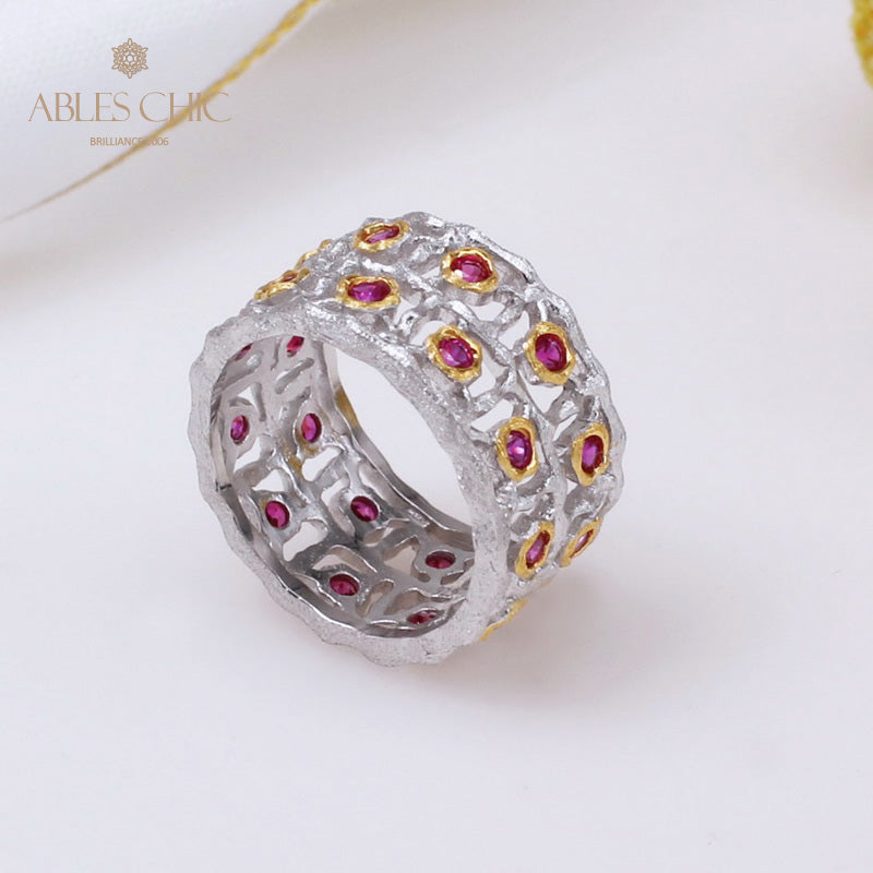 Ruby Accent Band Ring 5290