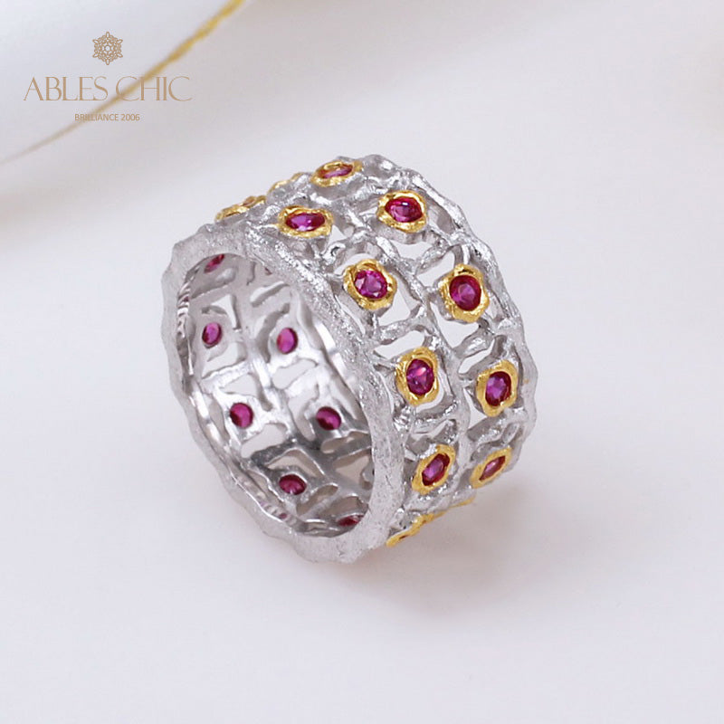 Ruby Accent Band Ring 5290