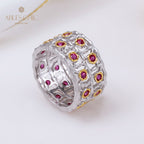Ruby Accent Band Ring 5290