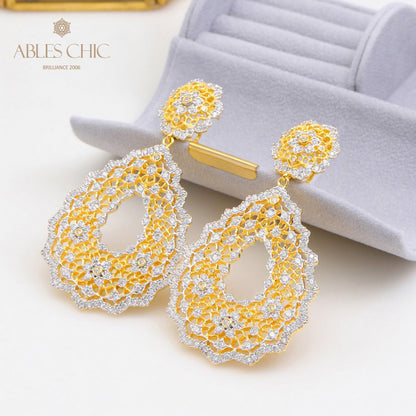 Lace Fretwork Chanderlier Earrings 5193