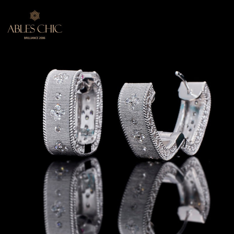 Zircon Clover Earrings 5773