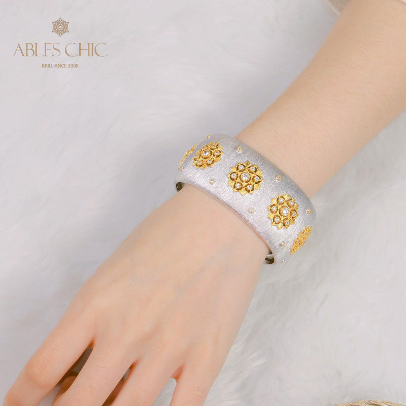 Fabric Pattern Floral Bracelet 5636