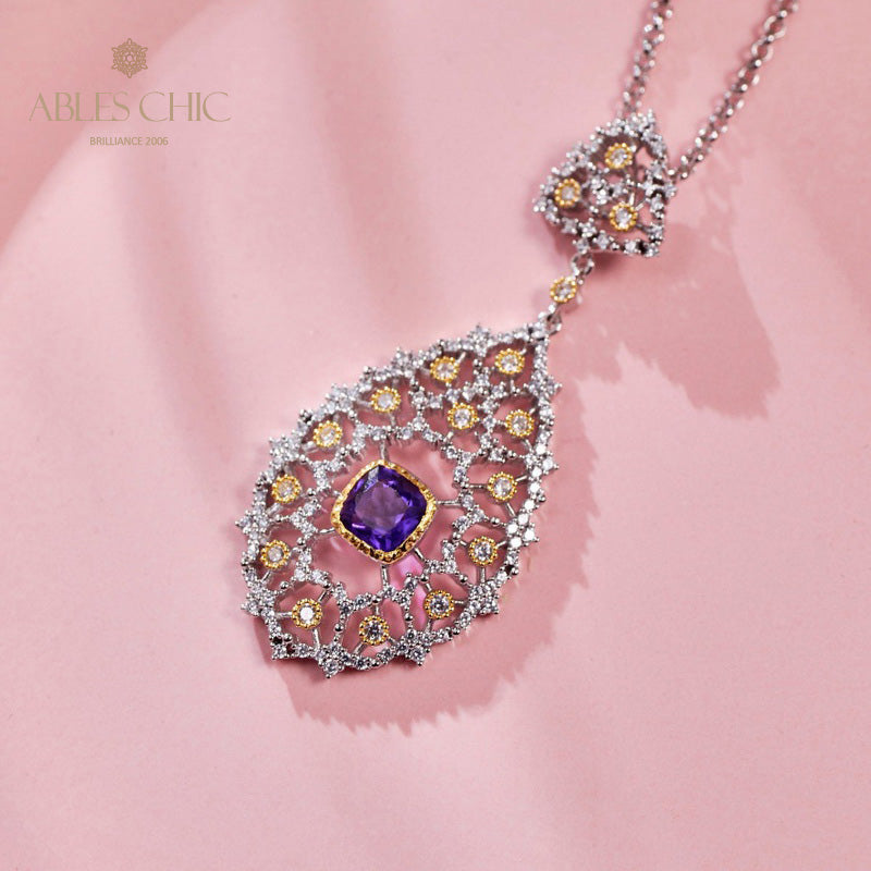Lace Filigree Chandelier Necklace 6022