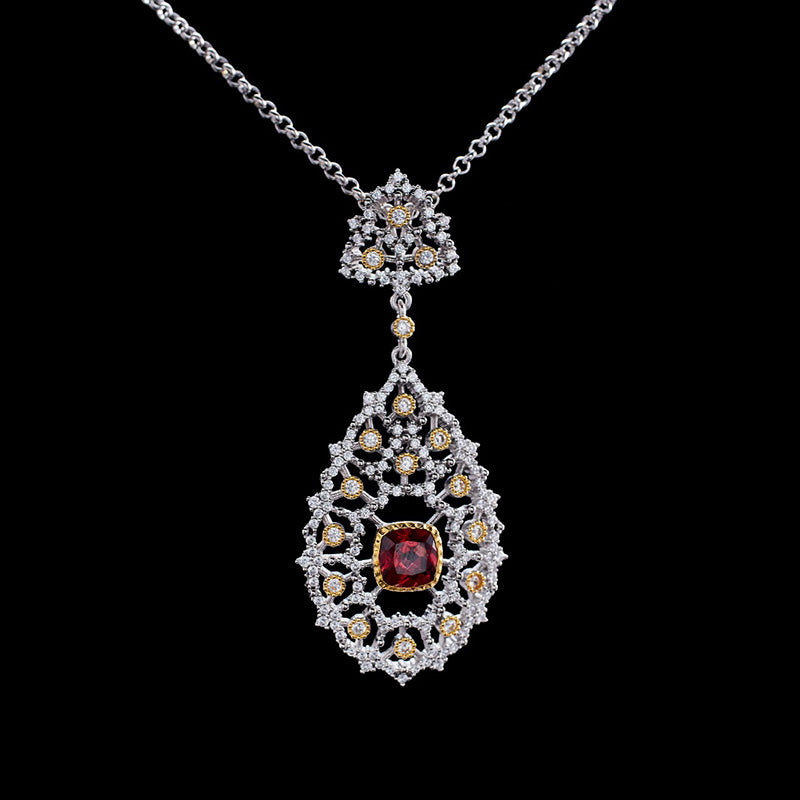 Lace Filigree Chandelier Necklace 6022
