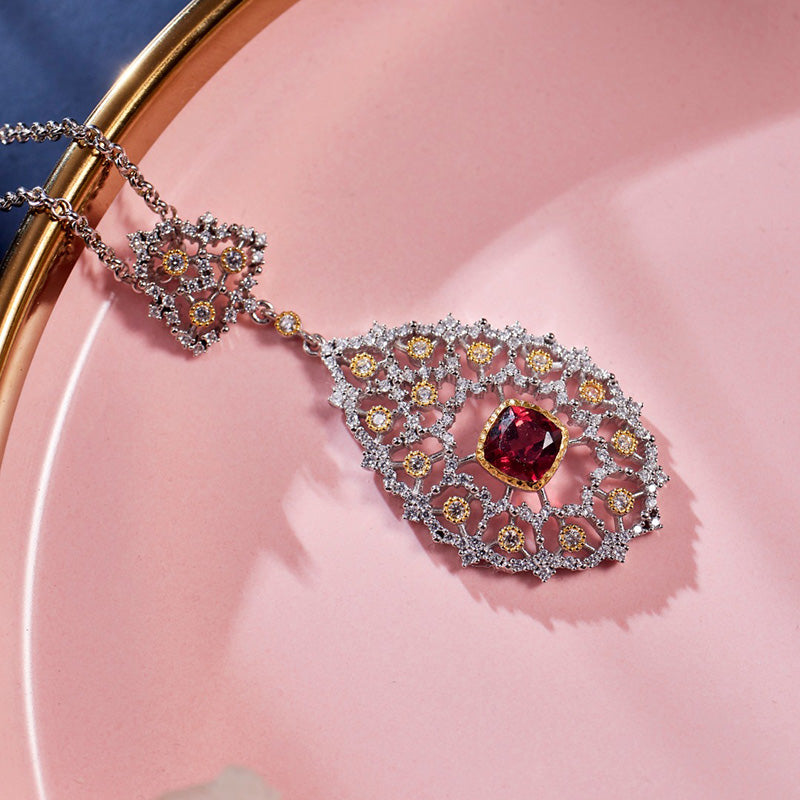 Lace Filigree Chandelier Necklace 6022