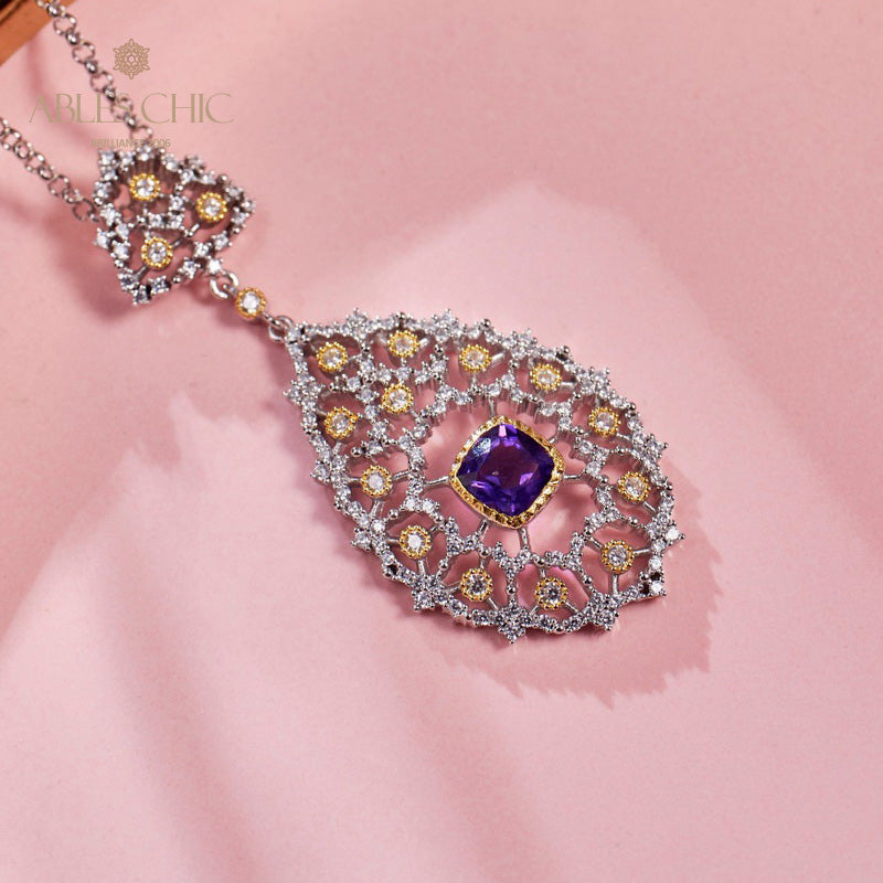 Lace Filigree Chandelier Necklace 6022