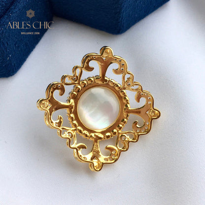 Mabe Pearl Filigree Halo Pendant 5821