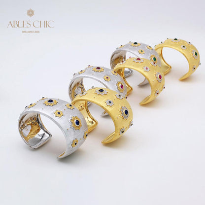 Silky Starry Gems Wide Bracelet 5455