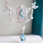 Natural Topaz Floral Necklace 6062