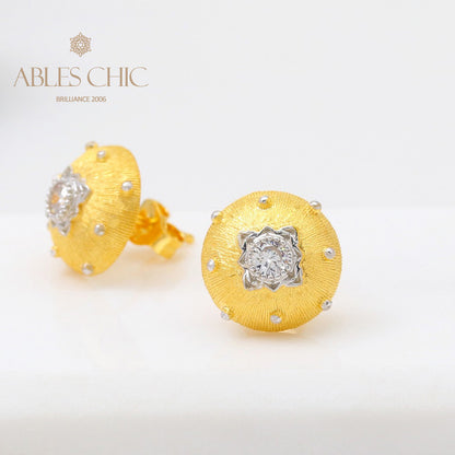 Silk Floral Gems Earrings 5083