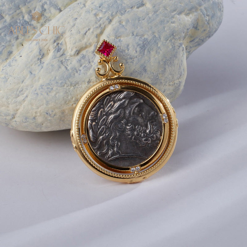 Antique Roman Coin Necklace 5780