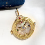 Pocket Watch Locket Necklace 5788