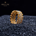 Lace Multi Row Stone Open Ring 5705
