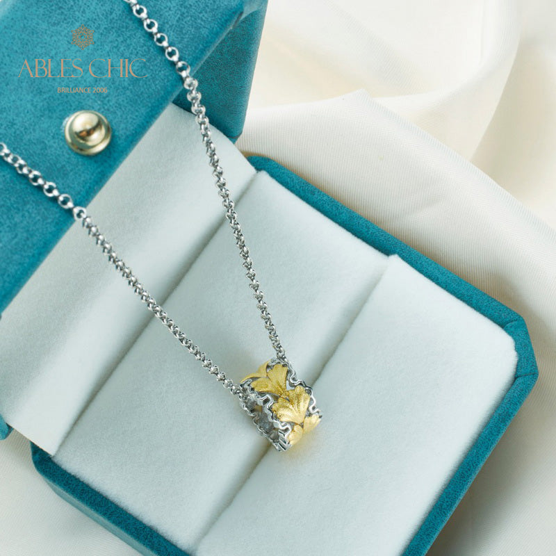 Filigree Leaf Honeycomb Necklace 5807