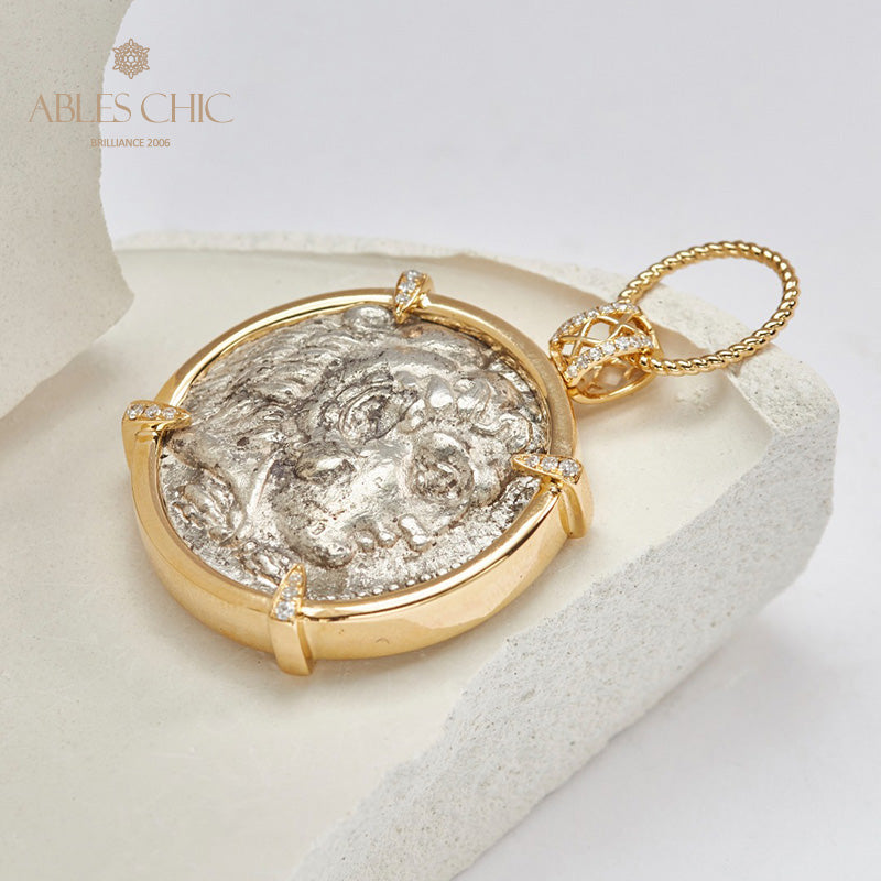 Hercules Coin Medallion Pendant Only