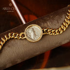 Greek Athena Flip Medallion Bracelet
