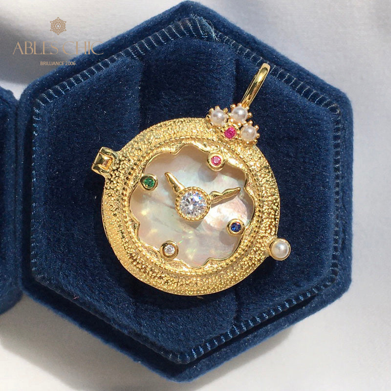 Pocket Watch Locket Necklace 5788