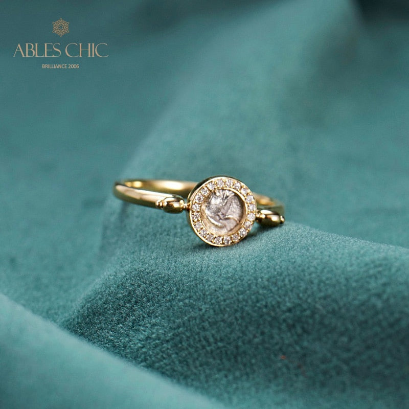 Ancient Silver Coin Ruby Ring