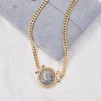 Greek Zeus Antique Coin Necklace 5842