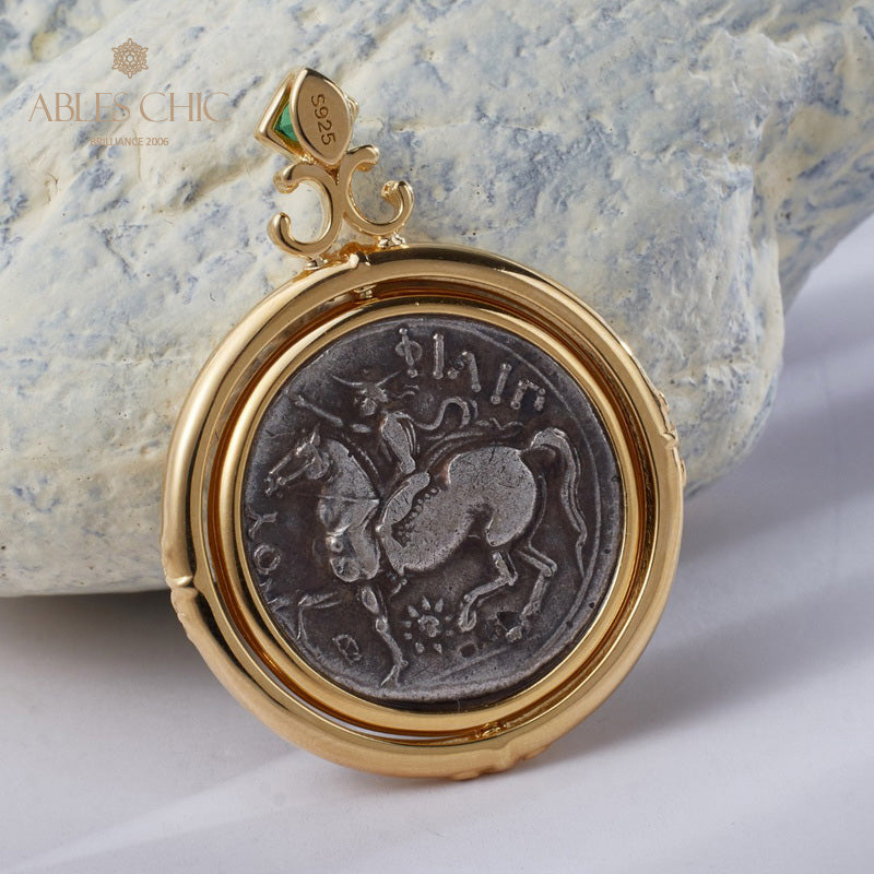 Antique Roman Coin Necklace 5780