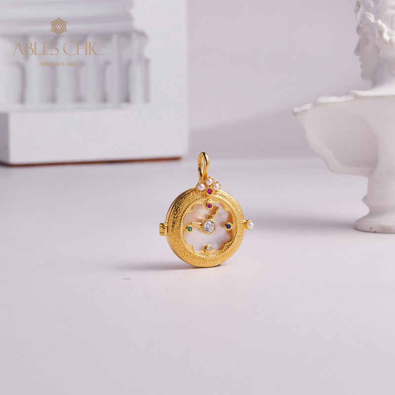 Pocket Watch Locket Necklace 5788