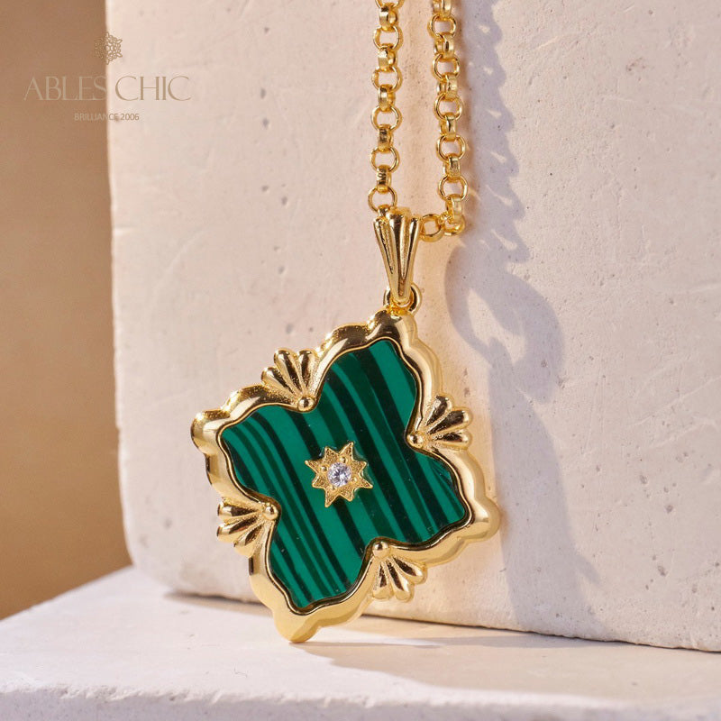 Turquoise Clover Necklace 5791