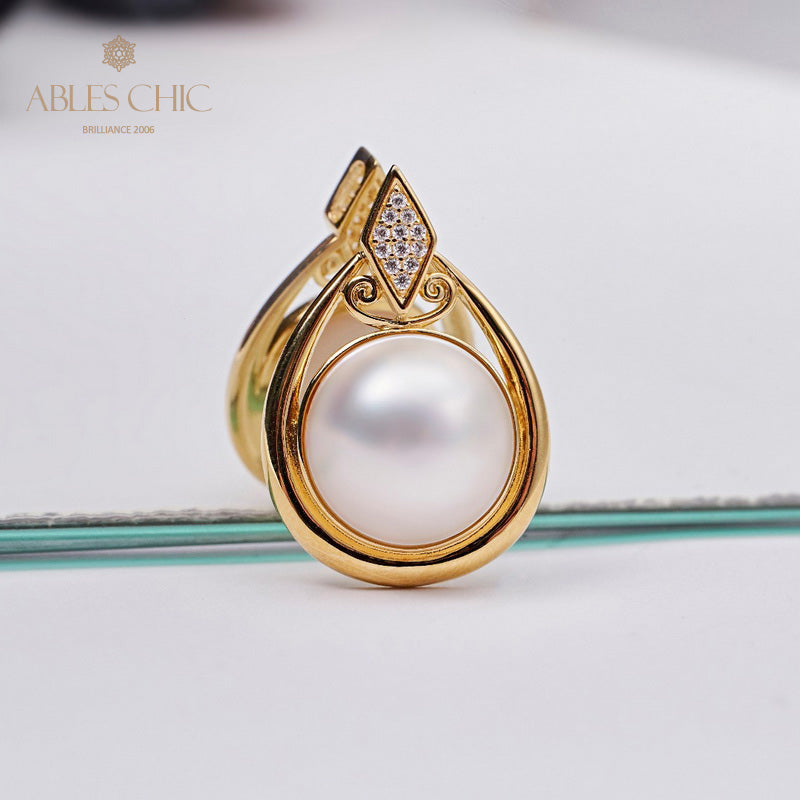 Solitaire Mabe Pearl Pendant 5916