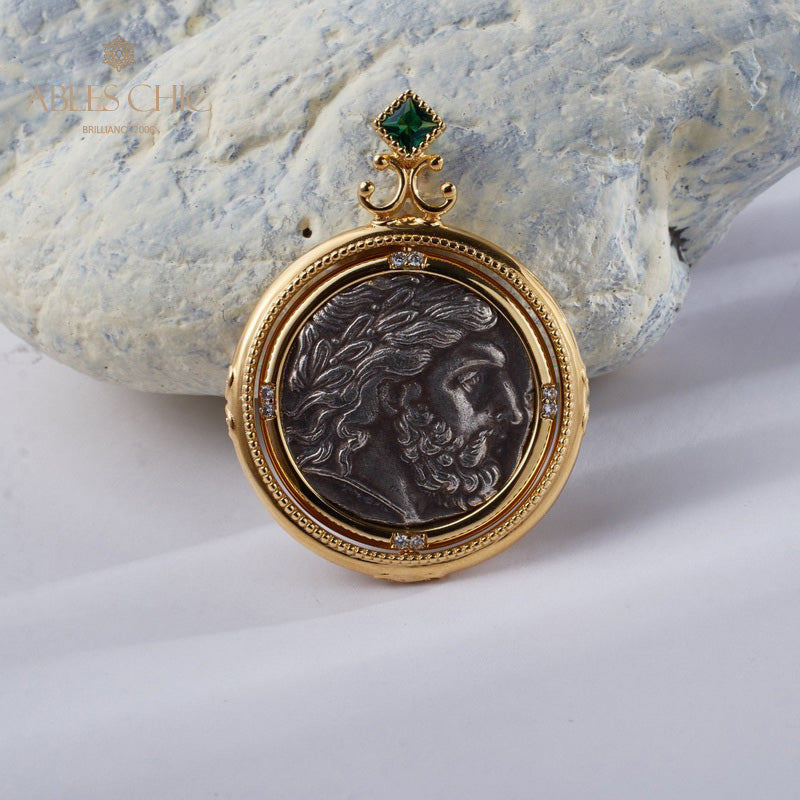 Antique Roman Coin Necklace 5780