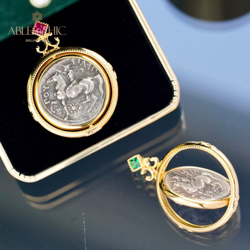 Antique Roman Coin Necklace 5780