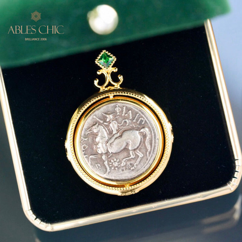 Antique Roman Coin Necklace 5780