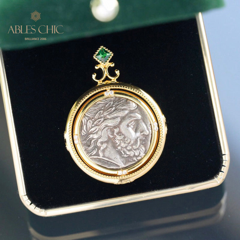 Antique Roman Coin Necklace 5780