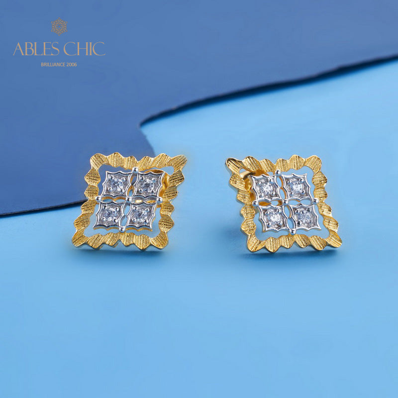 Clover Fretworks Floral Earrings 5825