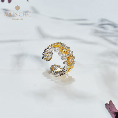 Airy Garland Floral Open Ring 6047