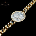 Greek Athena Flip Medallion Bracelet