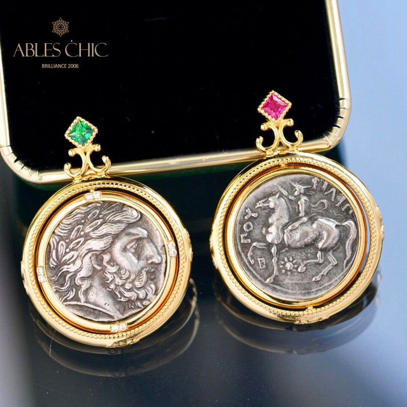 Antique Roman Coin Necklace 5780