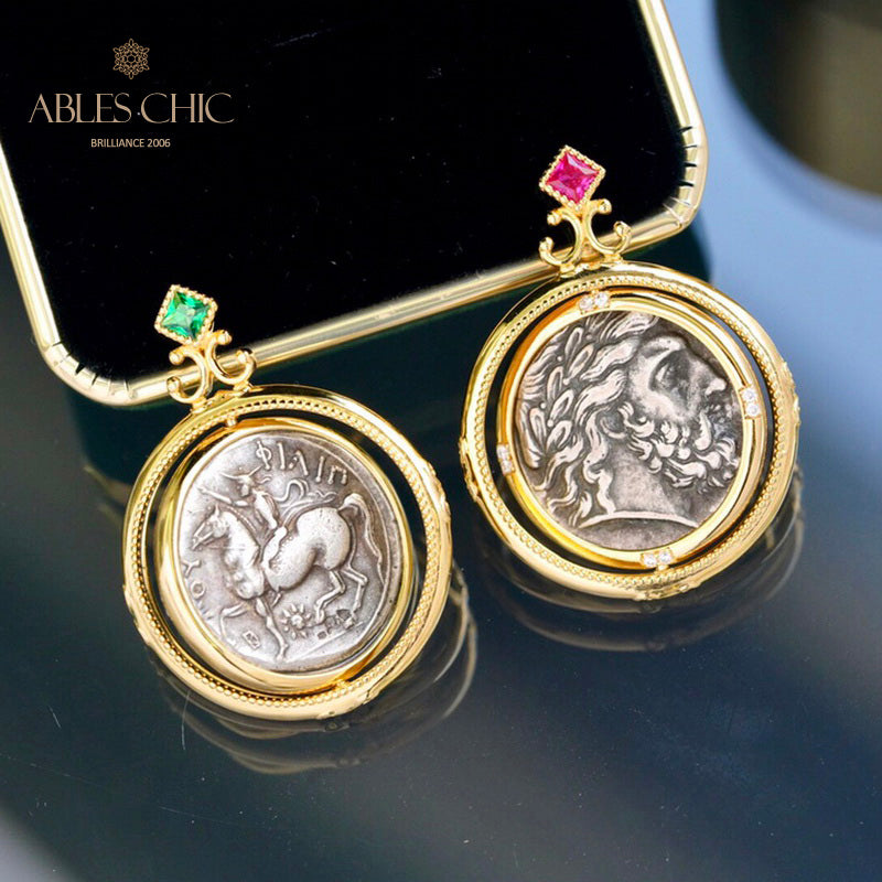 Antique Roman Coin Necklace 5780