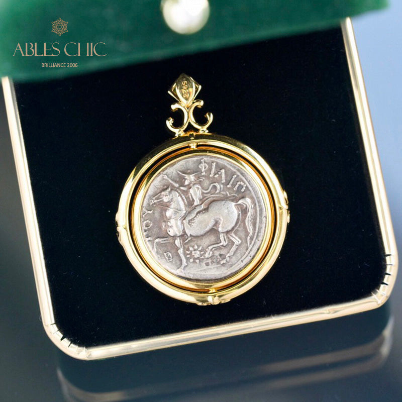 Antique Roman Coin Necklace 5780