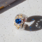 Sapphire Flower Silky Ring 6065