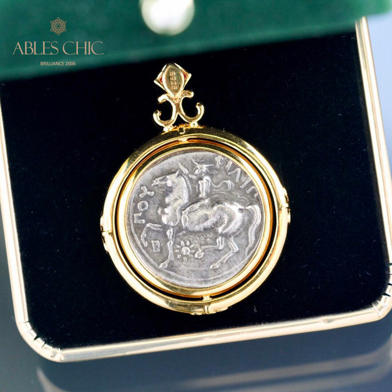 Antique Roman Coin Necklace 5780