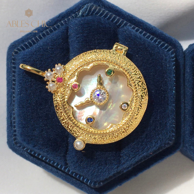 Pocket Watch Locket Necklace 5788