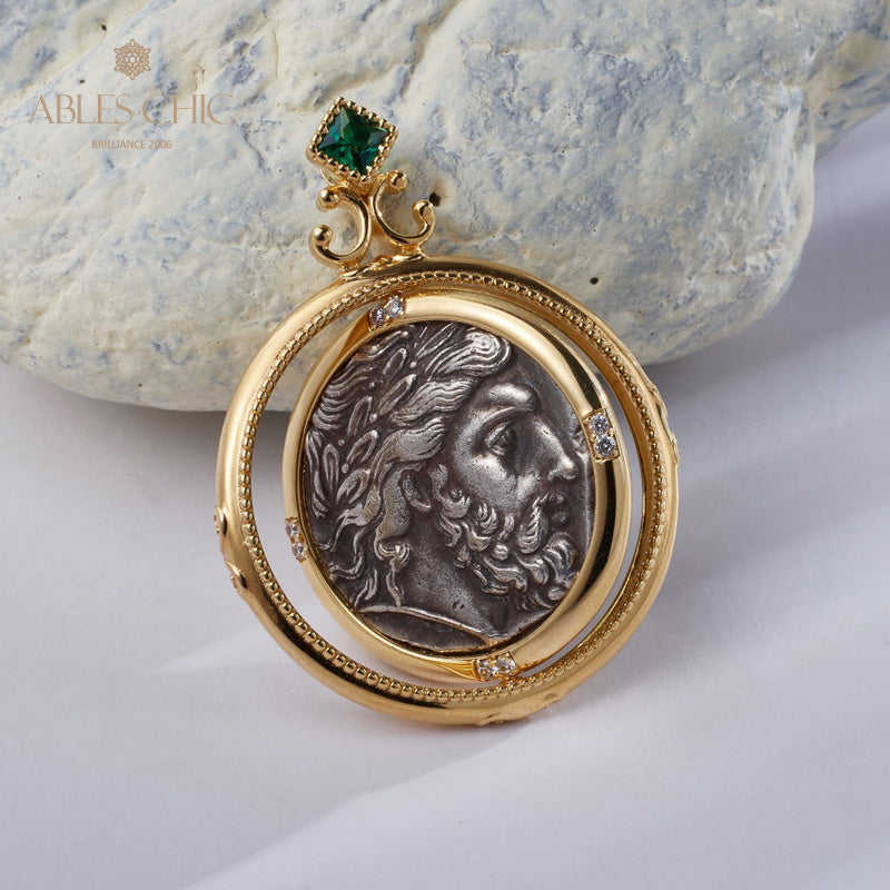 Antique Roman Coin Necklace 5780