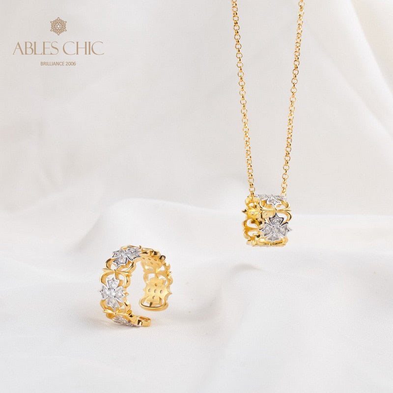 Fretwork Clover Necklaces 5806