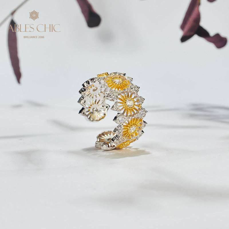 Airy Garland Floral Open Ring 6047