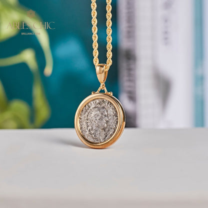Roman Flipping Coin Pendant Only