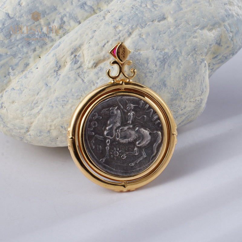 Antique Roman Coin Necklace 5780