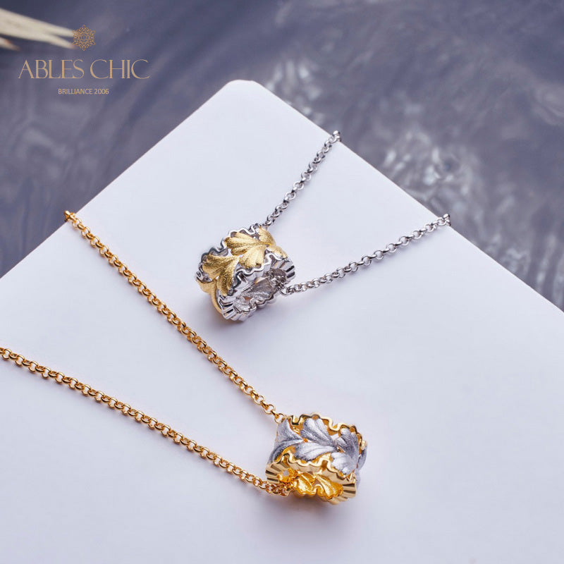 Filigree Leaf Honeycomb Necklace 5807