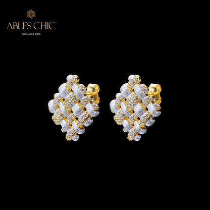 Boucles d'oreilles Losange Nid d'Abeille 5891